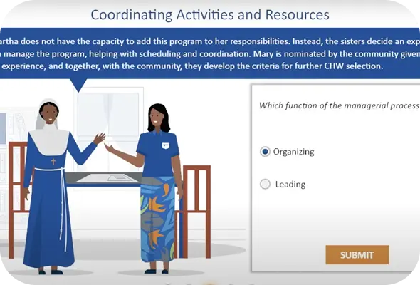 Educational platform UI